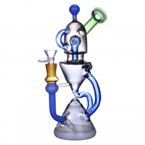 Chill Glass - 10.5" Cone Cascade Recycler Water Pipe - [JLD-155]